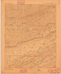 1891 Map of Jonesville, 1897 Print