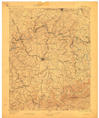1897 Map of Richmond, 1923 Print