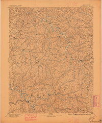 1891 Map of Salyersville, 1896 Print