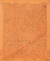 1892 Map of Hindman, KY, 1910 Print