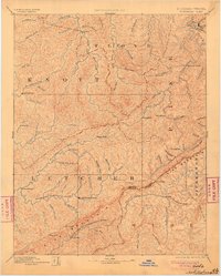 1892 Map of Hindman, KY, 1904 Print