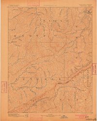 1892 Map of Hindman, KY, 1900 Print