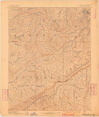 1890 Map of Kentucky, United States