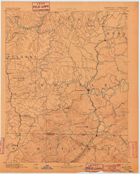 1890 Map of Williamsburg, 1899 Print