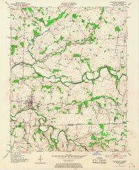 1951 Map of Adairville, 1968 Print