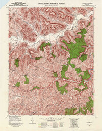 preview thumbnail of historical topo map of Jackson County, KY in 1952
