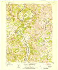 preview thumbnail of historical topo map of Alexandria, KY in 1953