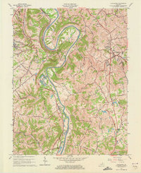 1961 Map of Alexandria, KY, 1973 Print