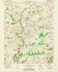 1950 Map of Allensville, 1966 Print