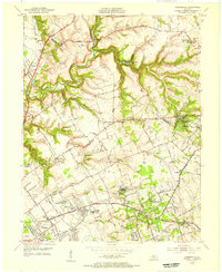 1955 Map of Anchorage, KY, 1956 Print