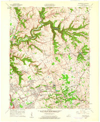 1960 Map of Anchorage, KY, 1961 Print