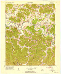 1952 Map of Artemus, KY, 1954 Print