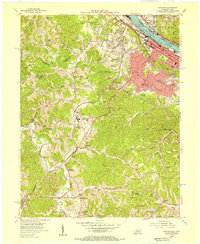 Download a high-resolution, GPS-compatible USGS topo map for Ashland, KY (1955 edition)