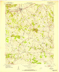 1951 Map of Auburn, KY, 1953 Print