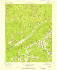 preview thumbnail of historical topo map of Bell County, KY in 1954
