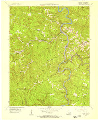 preview thumbnail of historical topo map of McCreary County, KY in 1954