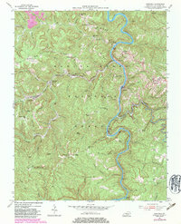 preview thumbnail of historical topo map of McCreary County, KY in 1954
