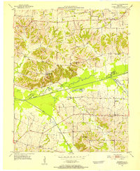 1951 Map of Blandville, KY, 1952 Print