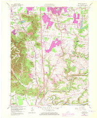 1959 Map of Brooks, 1972 Print
