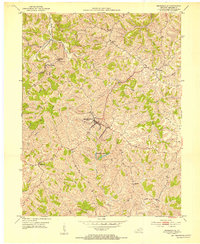 1952 Map of Brooksville, KY, 1954 Print