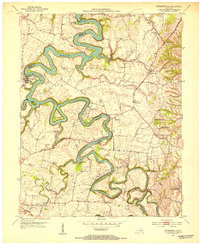 1950 Map of Bryantsville, 1953 Print