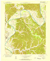 Download a high-resolution, GPS-compatible USGS topo map for Burkesville, KY (1955 edition)