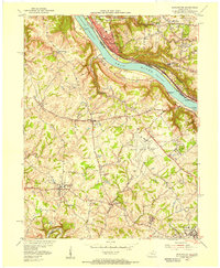 Download a high-resolution, GPS-compatible USGS topo map for Burlington, KY (1956 edition)
