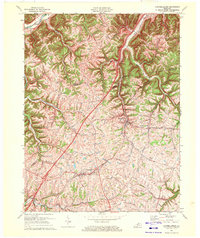 1969 Map of Campbellsburg, KY, 1972 Print