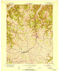 1952 Map of Campbellsburg, 1954 Print