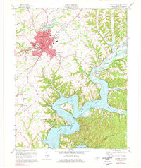 1970 Map of Campbellsville, KY, 1978 Print