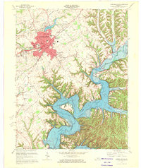 1970 Map of Campbellsville, KY, 1972 Print