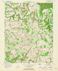 1953 Map of Cane Valley, 1965 Print