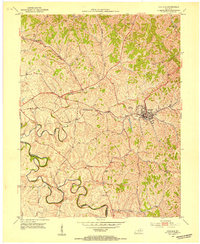 1953 Map of Carlisle, 1954 Print