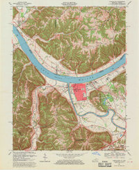 1967 Map of Brooksburg, IN, 1970 Print