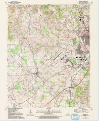 preview thumbnail of historical topo map of Cecilia, KY in 1992