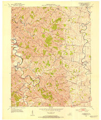 1952 Map of Cornishville, 1953 Print