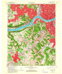 preview thumbnail of historical topo map of Covington, KY in 1961