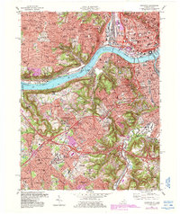 Download a high-resolution, GPS-compatible USGS topo map for Covington, KY (1987 edition)
