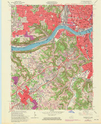 preview thumbnail of historical topo map of Covington, KY in 1961