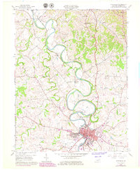 1961 Map of Cynthiana, KY, 1979 Print