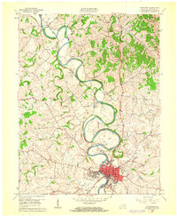 1961 Map of Cynthiana, KY, 1962 Print
