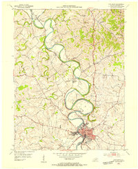 1953 Map of Cynthiana, KY, 1955 Print