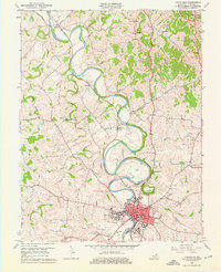 1961 Map of Cynthiana, KY, 1976 Print