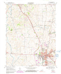 preview thumbnail of historical topo map of Danville, KY in 1967