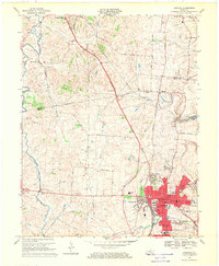 1967 Map of Danville, KY, 1969 Print