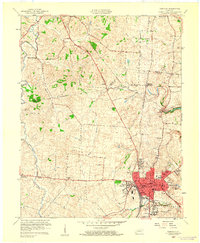 1959 Map of Danville, KY, 1960 Print