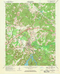 preview thumbnail of historical topo map of Dawson Springs, KY in 1968