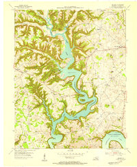 1954 Map of Burnside, KY, 1955 Print