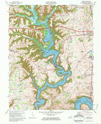 preview thumbnail of historical topo map of Pulaski County, KY in 1973