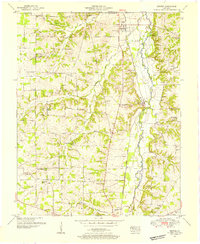1951 Map of Dexter, KY, 1955 Print